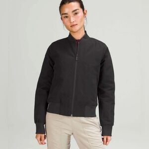 Lululemon Non-stop Bomber Jacket Coat Reversible Waterproof Black 10 Medium